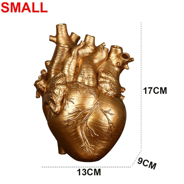 Heart Shape Sculpture Flower Vase