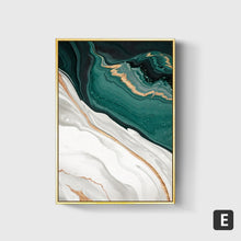 Load image into Gallery viewer, Gold foil lines Green Canvas Art Paintings
