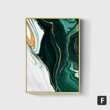 Load image into Gallery viewer, Gold foil lines Green Canvas Art Paintings
