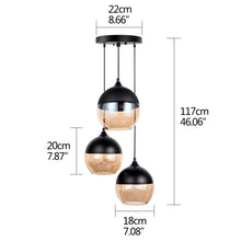 Load image into Gallery viewer, Nordic Modern loft hanging Glass Pendant Lamp
