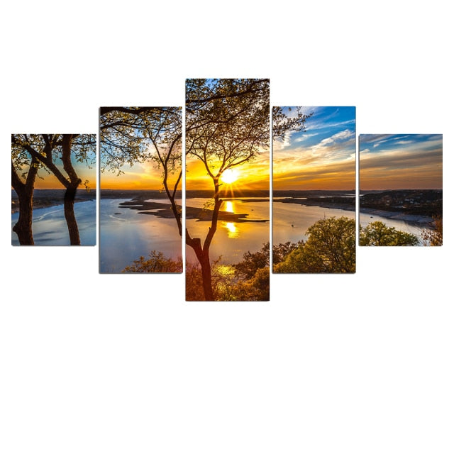 Beautiful Sunrise Natural Landscape Canvas