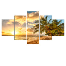 Load image into Gallery viewer, Palm Trees Sea Sunset Landscape
