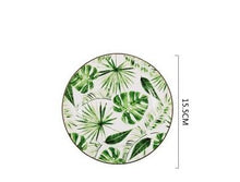 Load image into Gallery viewer, Beauty Gold European Style Green Plants Tableware
