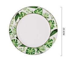 Load image into Gallery viewer, Beauty Gold European Style Green Plants Tableware
