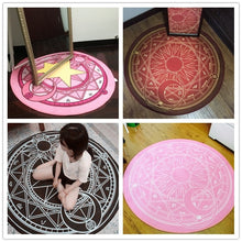 Load image into Gallery viewer, Anime Sakura Round Style Fluffy Rugs
